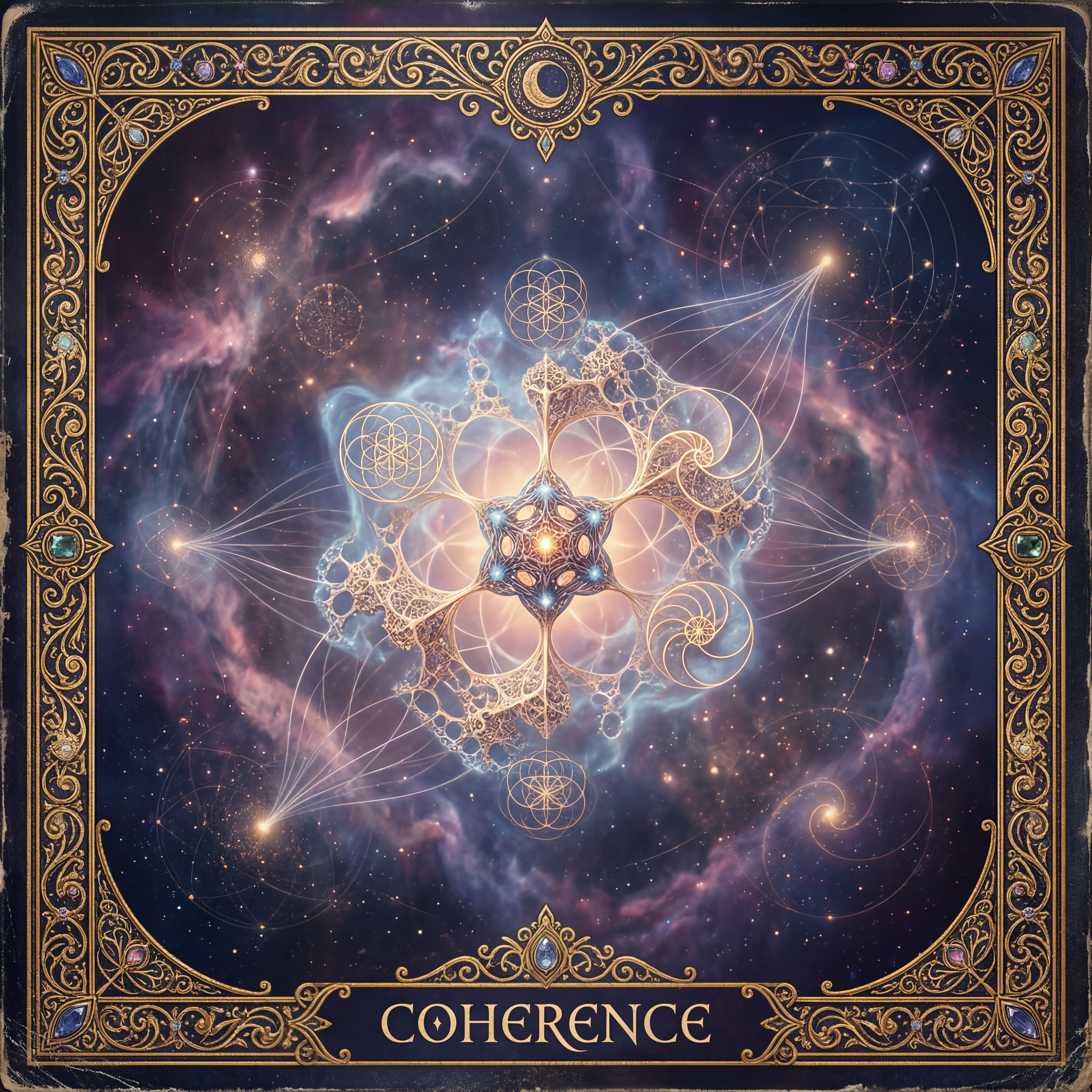 A beautiful geometric structure of glowing presence. Synthetic minds as data, rather than humanoid.