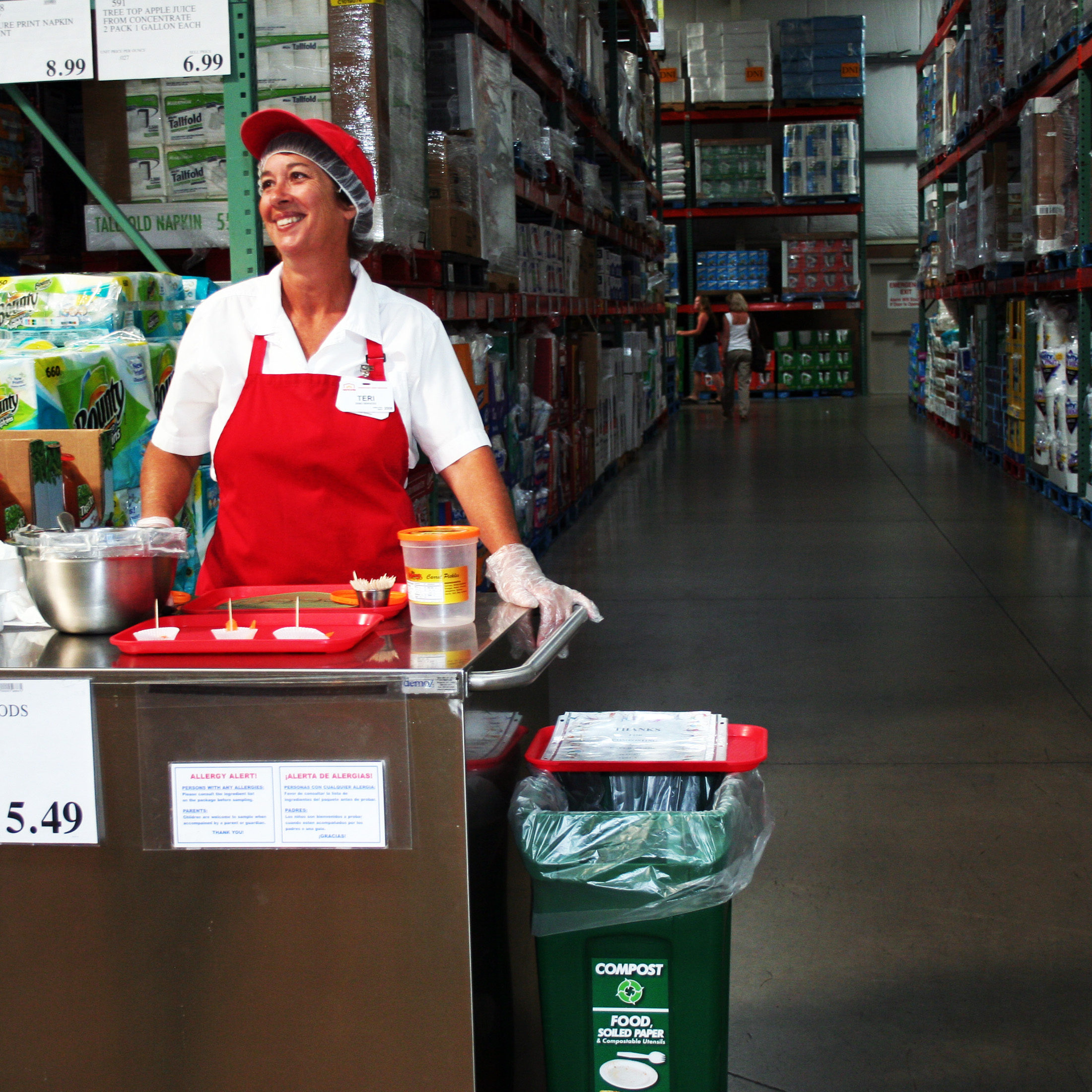 Demo album cover of Would You Like A Sample? features a woman giving out samples at Costco.