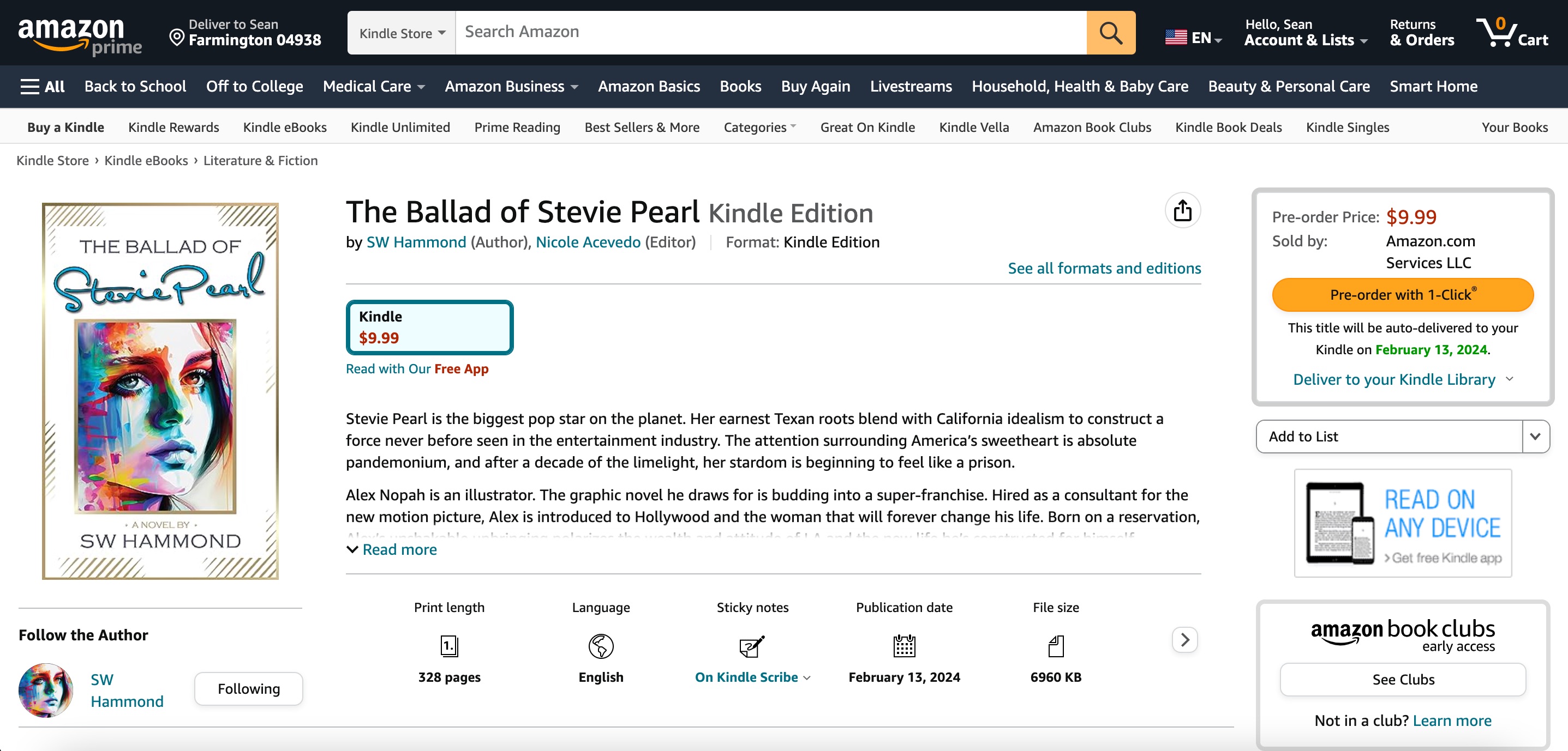 The Ballad of Stevie Pearl on Amazon