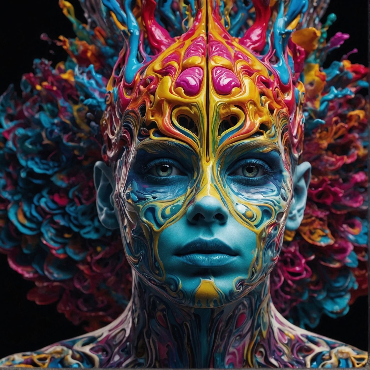 A colorful and creative expression of a neurodivergent brain. LeonardoAI.