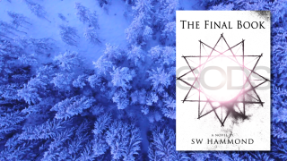 The Final Book: Gods cover art with an arial photo looking directly down on a snow covered forest.