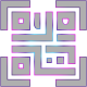 SWH Logo – a simple QR code with pink and purple stroke gradient radiating from its center.