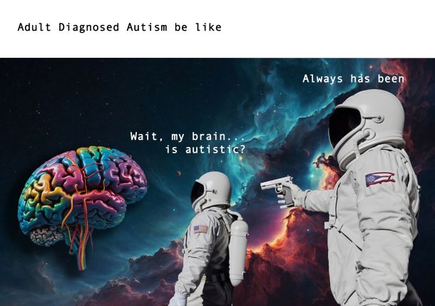 Always Has Been Meme. Adult Diagnosed Autism Be Like