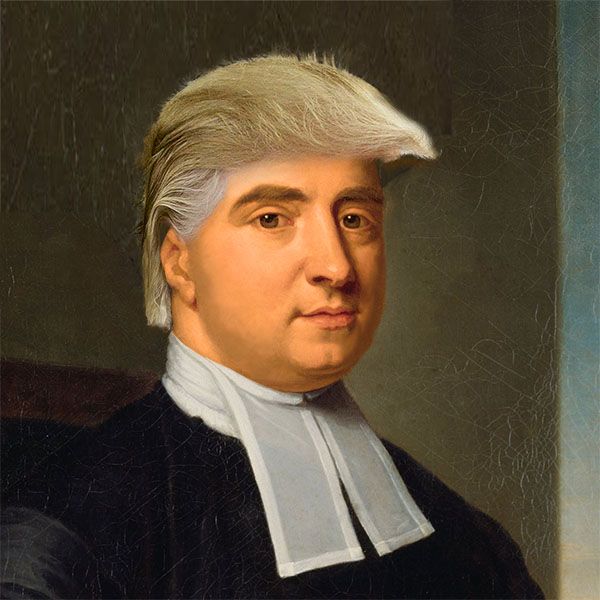 George Berkeley With Trump Hair and Orange Skin